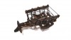 SH20401 - Pioneers Wooden Buffalo Cart Wine Service Tray